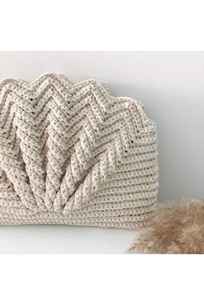 By G Tasarım Design Oyster Model Knitted Bag