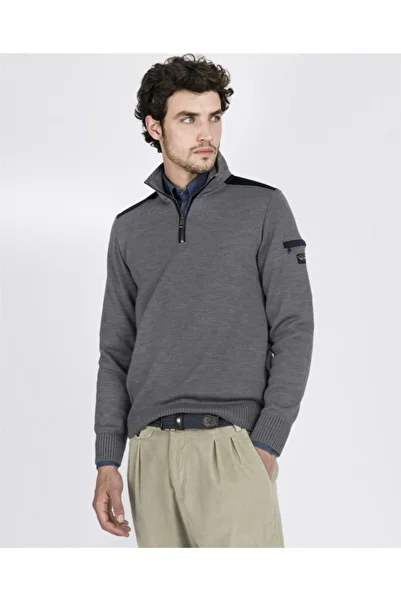 PAUL&SHARK Men's Ziped Pullover C.wWool