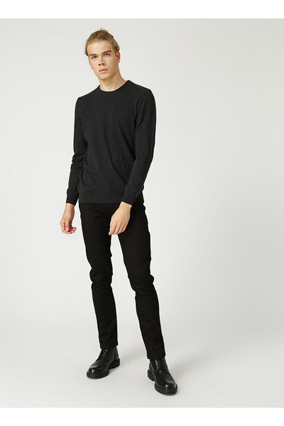 Lee Cooper Men's Aiden O Neck Sweater Anthracite 211 LCM241065