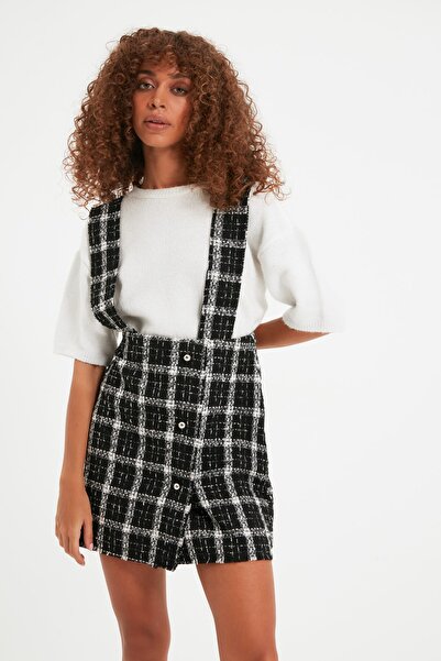 Trendyol Collection Tkané šaty s černým páskem TWOAW22EL0460