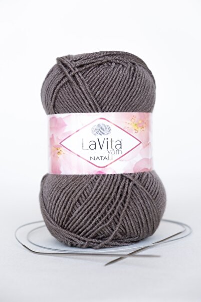 LaVita Yarn Νατάλι Επεξεργασμένο Νήμα, 5 Συσκευασίες, Taka Yarn (0736-k.γκρι)