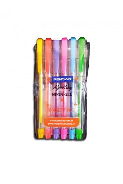 Pensan My King Neon Gel Pen Set of 6