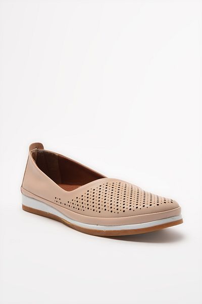 Yaya by Hotiç Loafer Shoes - Brown - Flat