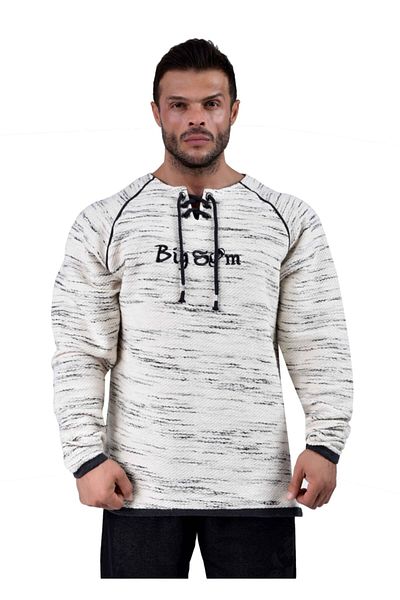 Big Sam Knitted Textured Reglan Sleeve Winter Sweatshirt 4627