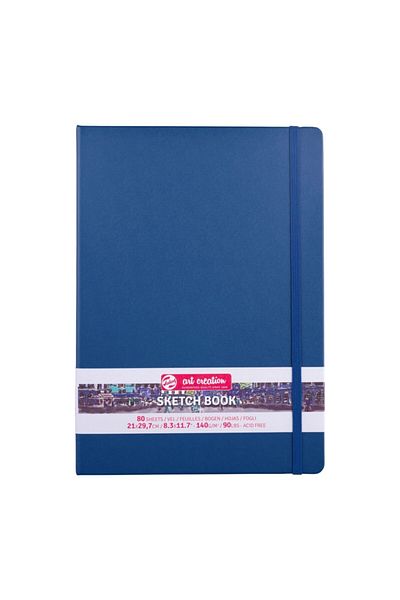 Talens Sketchbook Hard Cover Sketch Drawing Notebook 21x30 Cm140 gr80 YpNavy Blue