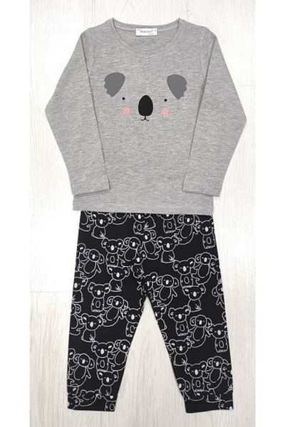 Macawi Girl's Koala Printed Pajama Set