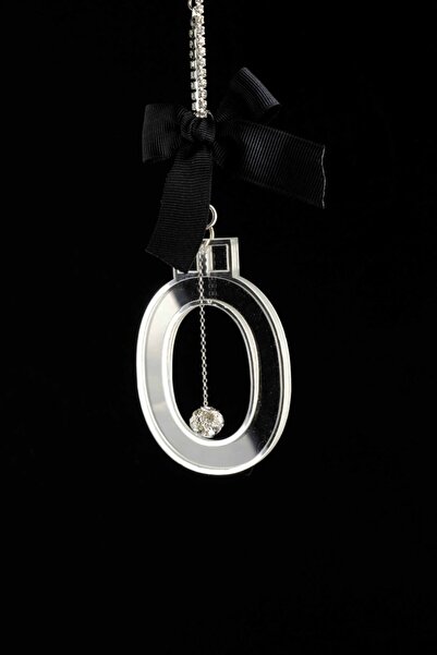 TASARIM ARABAM ATİKE ELİF AKIN زخرفة فضية شفافة للرؤية الخلفية حرف O