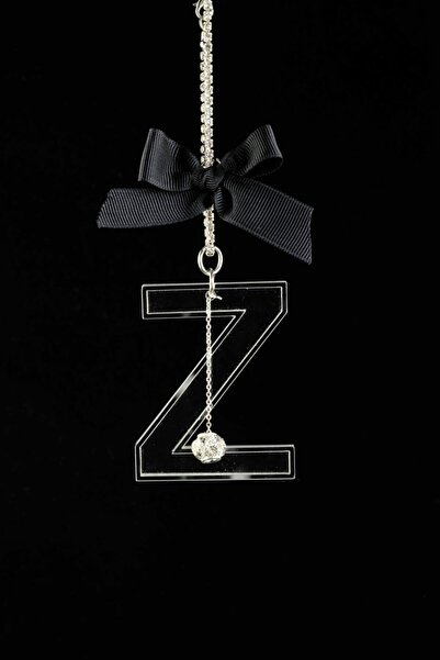 TASARIM ARABAM ATİKE ELİF AKIN زخرفة فضية شفافة للرؤية الخلفية حرف Z