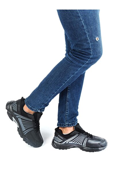 M.P. 212-2021 Siyah Günlük Yürüyüş Erkek Spor Ayakkabı
