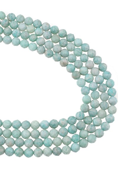 Dünya Doğal Taş Piatra Amazonit cu tăiere cu fațete de 8 mm - Dz4021