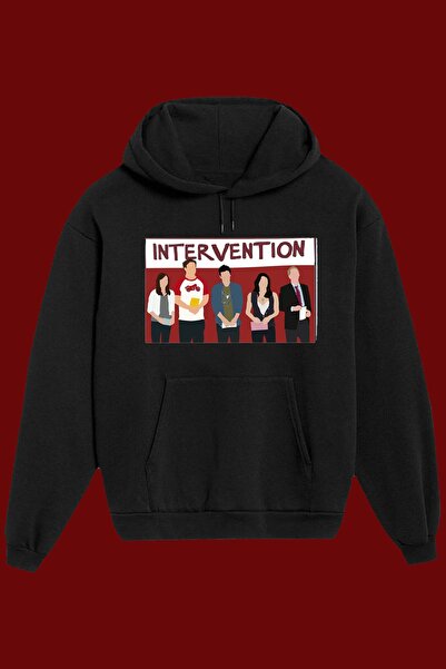 IvırZıvır Μαύρο φούτερ unisex με στάμπα How I Met Your Mother-intervention