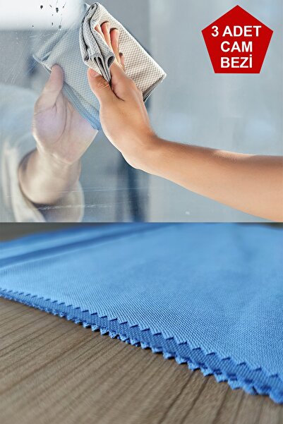 SİHİRLİ MOP قماش زجاجي قماش زجاجي سحري للأسطح الزجاجية لا يحتاج إلى تجفيف ولا يترك غبار 45x50 سم (3 قطع)