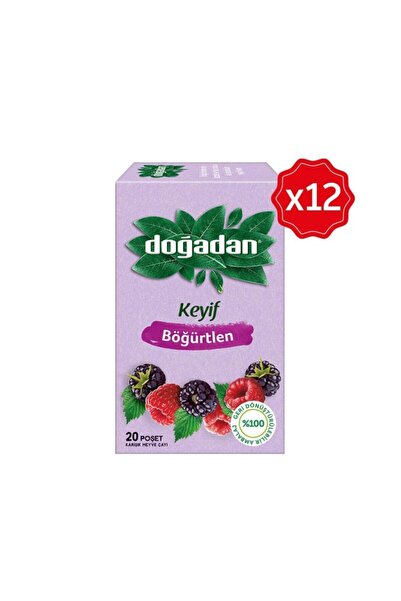 Doğadan شاي الفواكه المختلطة مع التوت الأسود 20 × 12 قطعة