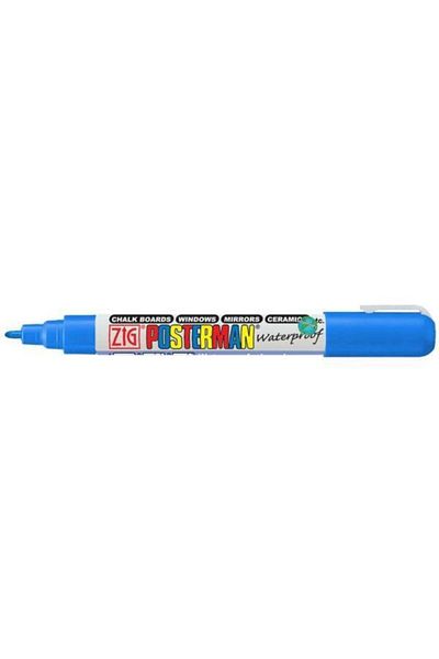 Zig Posterman Waterproof Painting Marker Fine Tip 1 Mm Blue