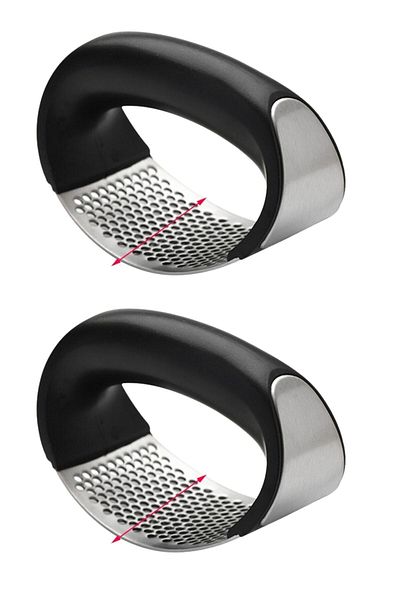 Buffer 2 Pieces New Garlic Masher Stainless Steel Garlic Press
