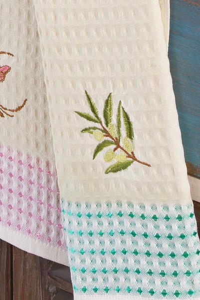 Fushia Mutfak Havlusu | Kurulama Bezi 2'li Waffle 45x70 cm