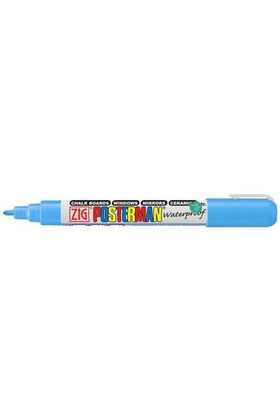Zig Posterman Waterproof Painting Marker Fine Tip 1 Mm Light Blue