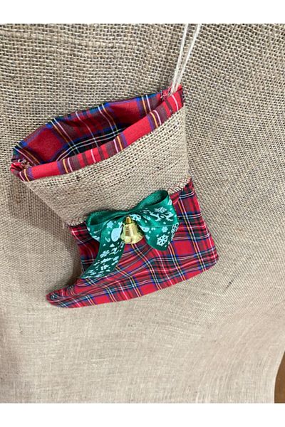 White Alamode New Year's Eve Plaid Patterned Ornamental Socks