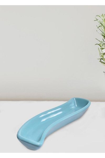 Keramika 3-Piece Olive Holder Ivory 18 Cm Turquoise 420 A