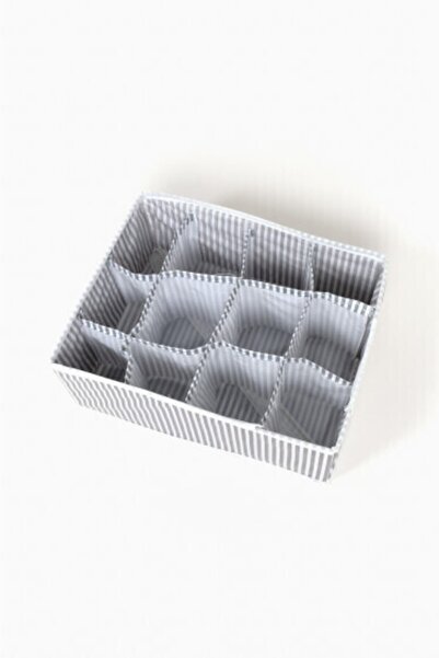 ALAS منظم أدراج مكون من 12 حجرة باللونين الرمادي والأبيض