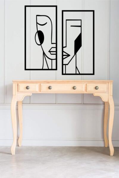 UNT Geometric Face Duvar Dekoru - Süsü, Ahşap Dekoratif Tablo