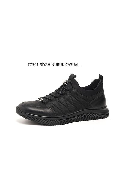 Pierre Cardin Black Nubuck Genuine Leather Casual Shoes