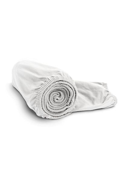 Tertio Combed Cotton Elastic Single or Double Bed Sheet - White