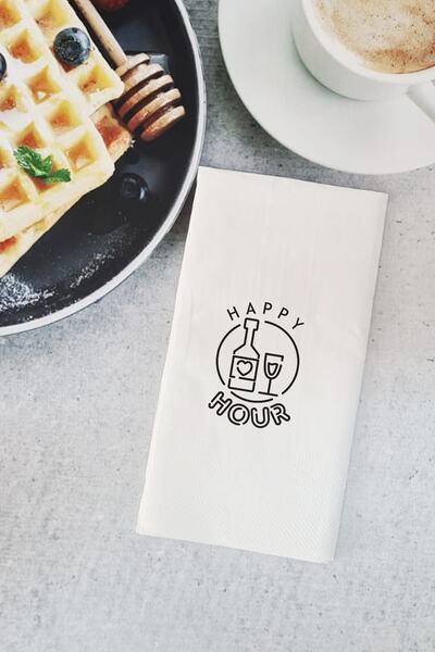 PEKSHOP عرض منديل ساعة سعيدة يتحدث منديل ورقي