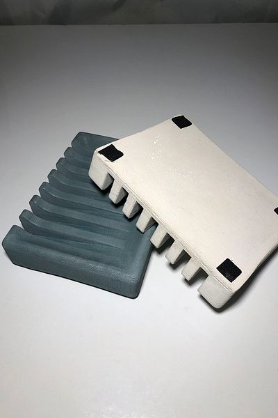 RocArt Home Δοχείο σαπουνιού Wavy Concrete (παστέλ μπλε)