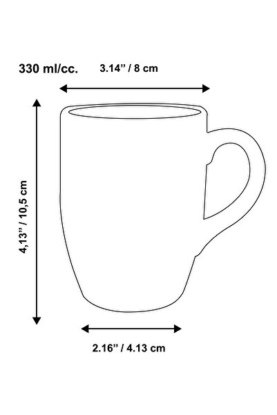 Vivas Abstract Women's Figured White Mug Cup Coffee Cup Mug Cup Coffee Cup - Abstract Mug No: 6