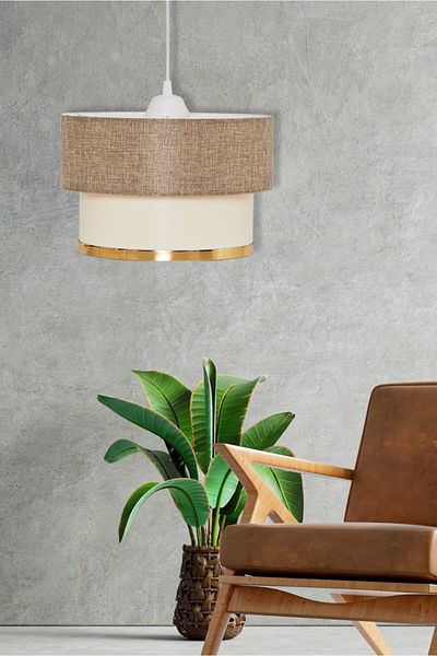 EvLight Vip Pendant Lamp Chandelier Gold/ Kumbeige
