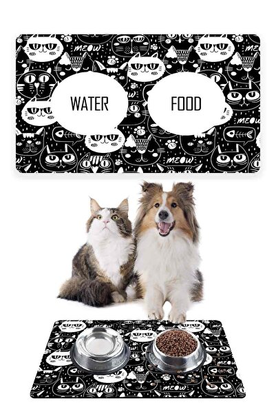 Patipeti Food and Water Pet Feeding Mat, Easy Cleaning Absorbent Waterproof B...
