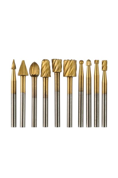 Titi 5323 Hobi Gravür Makinası Ahşap Oyma Freze Ucu Seti 10 Parça