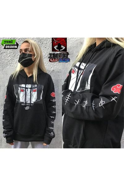 Köstebek Gofeel Anime - Φούτερ με κουκούλα Naruto Itachi Uchiha Unisex