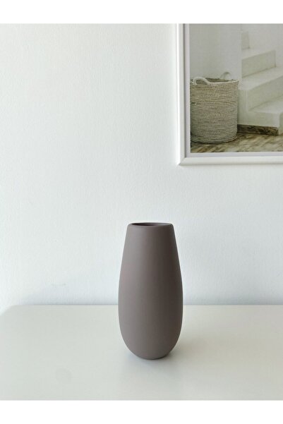 TROVE Roll Seramik Vazo Küçük (vizon)
