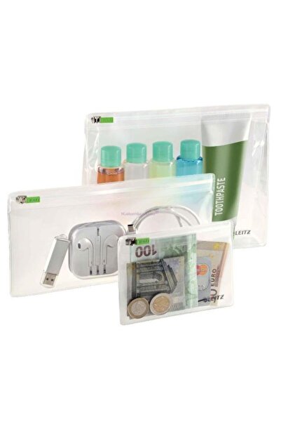 Leitz Complete Şeffaf Fermuarlı Çanta Xs M 3 Adet Şeffaf