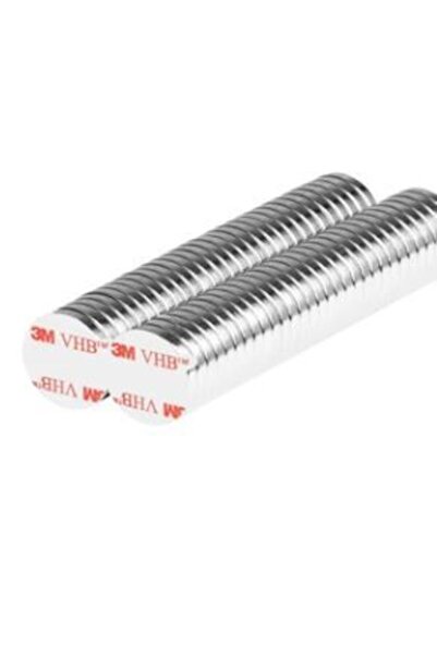 Hdg Yapışkanlı Yuvarlak Neodyum Mıknatıs D10x2 Mm Çap - 50 Adet - Güçlü Neody...
