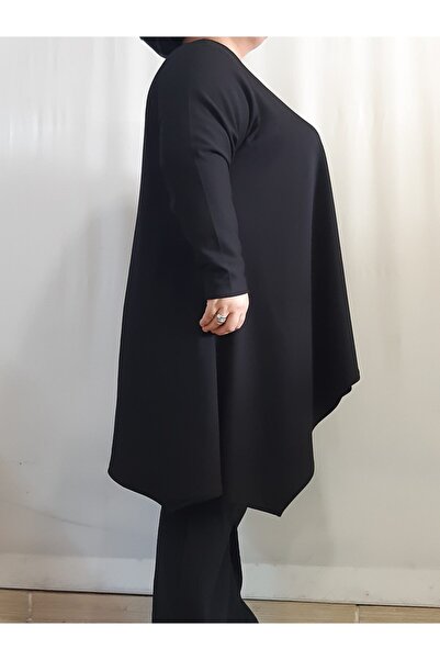 Mertcan Butik Μαύρο χτενισμένο βαμβακερό πλεκτό μπουφάν