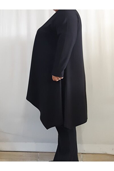 Mertcan Butik Μαύρο χτενισμένο βαμβακερό πλεκτό μπουφάν