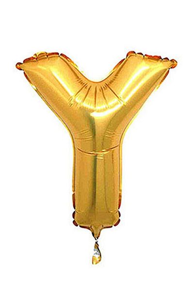 14Süs Y Letter Gold Foil Balloon Letter Helium Balloon 100 Cm Giant Size