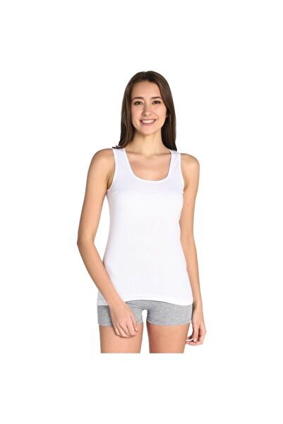 GÜMÜŞ Дамска тениска с широка лента и релефна текстура, 6 броя в пакет