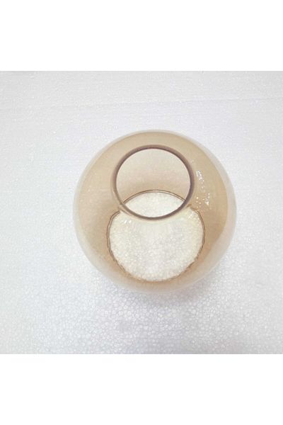 ADA AVİZE Honey Color Pear Bell Jar Chandelier Glass - E27, Medium Diameter 12cm, Height 13cm