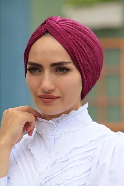 Sahra Şal Dünyası Ready Knot Bonnet Bearded Purple