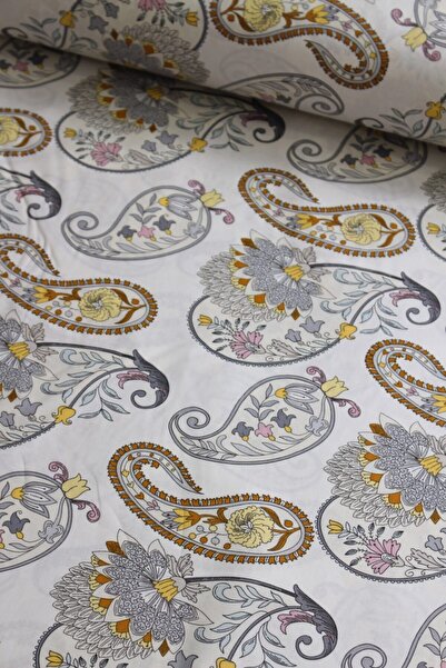 Wella Home Sarı Şal Nevresimlik Poplin Kumaş