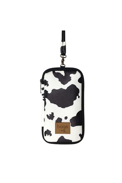 EgeOnline Bage Cow Pattern Curea de umăr Geanta pentru telefon mobil Portofel Suport card