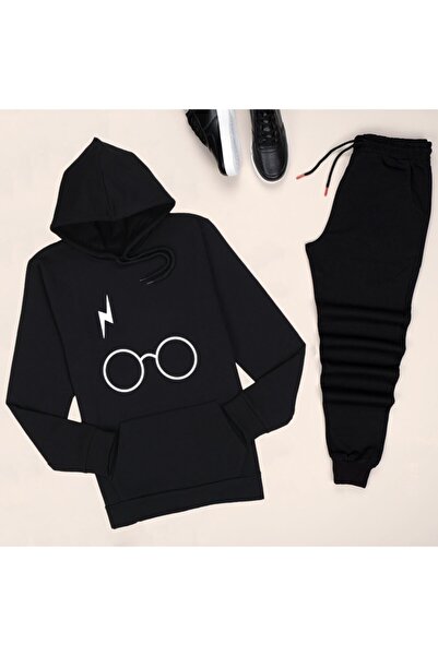 uyguntarz Siyah Potter Eşofman Takımı