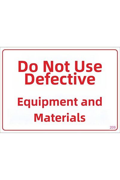 Ethab Ticaret لافتة تحذيرية لاستخدام المواد المعيبة 25x35 الرمز: 209