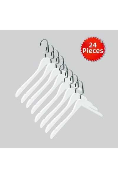 NYN خشب M001-Ç (خطاف فضي لاما) شماعات للقمصان والقمصان القصيرة والبلوزات والف...