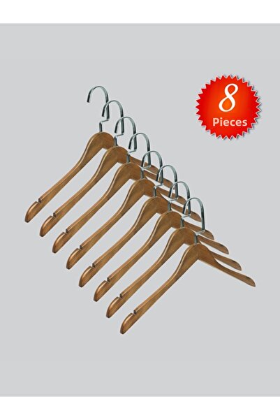 NYN خشب M001-Ç (خطاف فضي لاما) شماعات للقمصان والقمصان القصيرة والبلوزات والف...