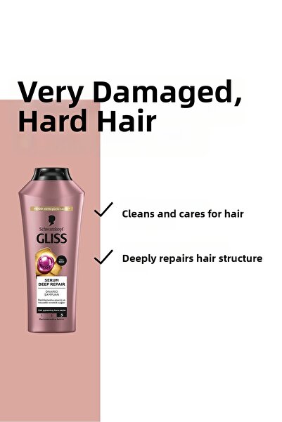 Gliss Serum Deep Repair Repairing Shampoo 400 ml X 4 Pcs